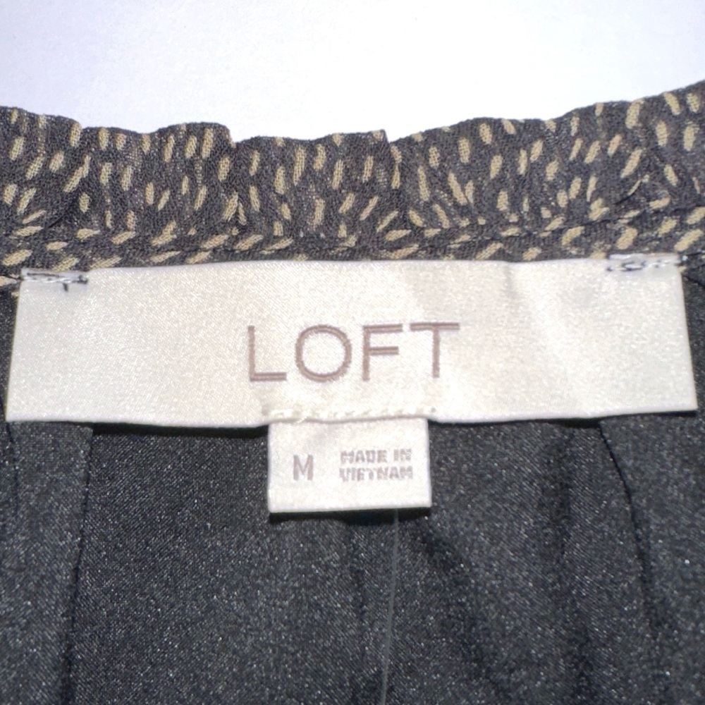Loft Split Neck Tiered Midi Dress - Picture 9 of 10